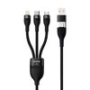 Baseus Two-for-Three (100W) USB Type-C / Lightning / Micro Charging Cable (1.2m)