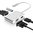 USB Type-C to HDMI / VGA / DVI / USB 3.0 (Female) Adapter Cable - Silver