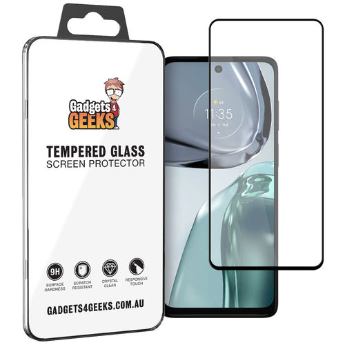Full Coverage Tempered Glass Screen Protector for Motorola Moto G32 / G62 - Black