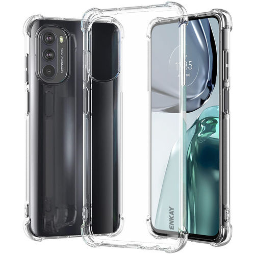 Enkay Flexi Gel Shockproof Case for Motorola Moto G62 - Clear (Gloss Grip)