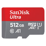 SanDisk Ultra 512GB MicroSDXC A1 Class 10 UHS-I Memory Card Adapter