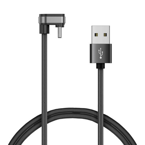 Long U-Shape (180 Degree) USB Type-C (Anti-tangle) Charging Cable (2m) - Black