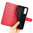 Leather Wallet Case & Card Holder Pouch for TCL 30 / 30+ (Red)