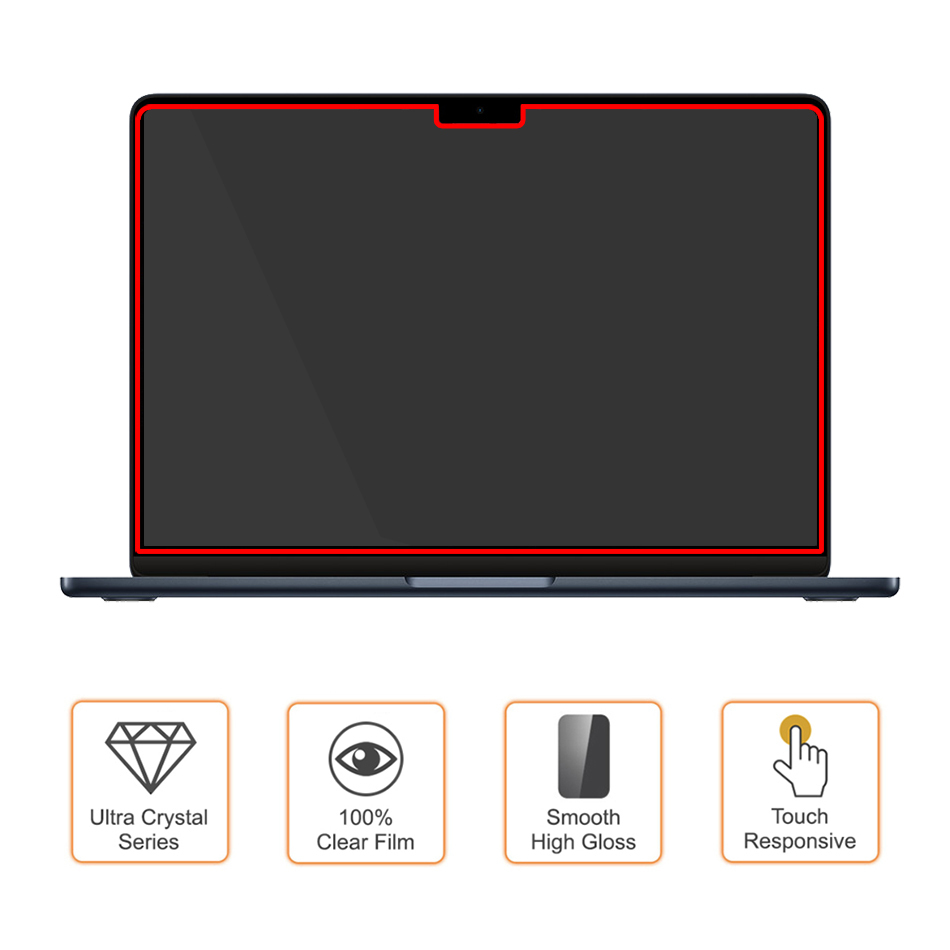 Clear Film Screen Protector for Apple MacBook Air (13-inch) 2025 / 2024 / 2022