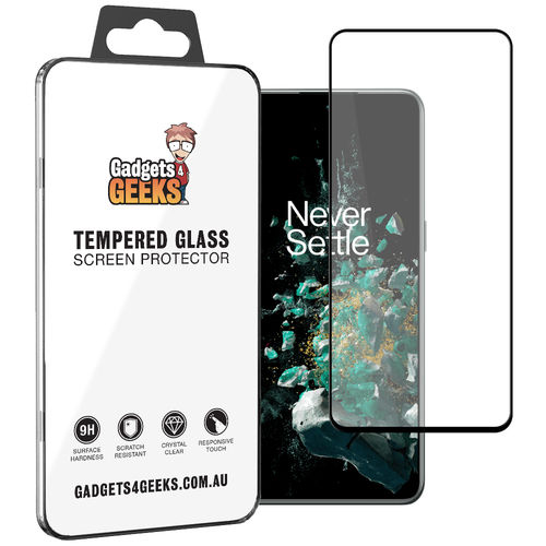 Full Coverage Tempered Glass Screen Protector for OnePlus 10T - Black
