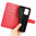 Leather Wallet Case & Card Holder Pouch for Oppo A77 5G - Red