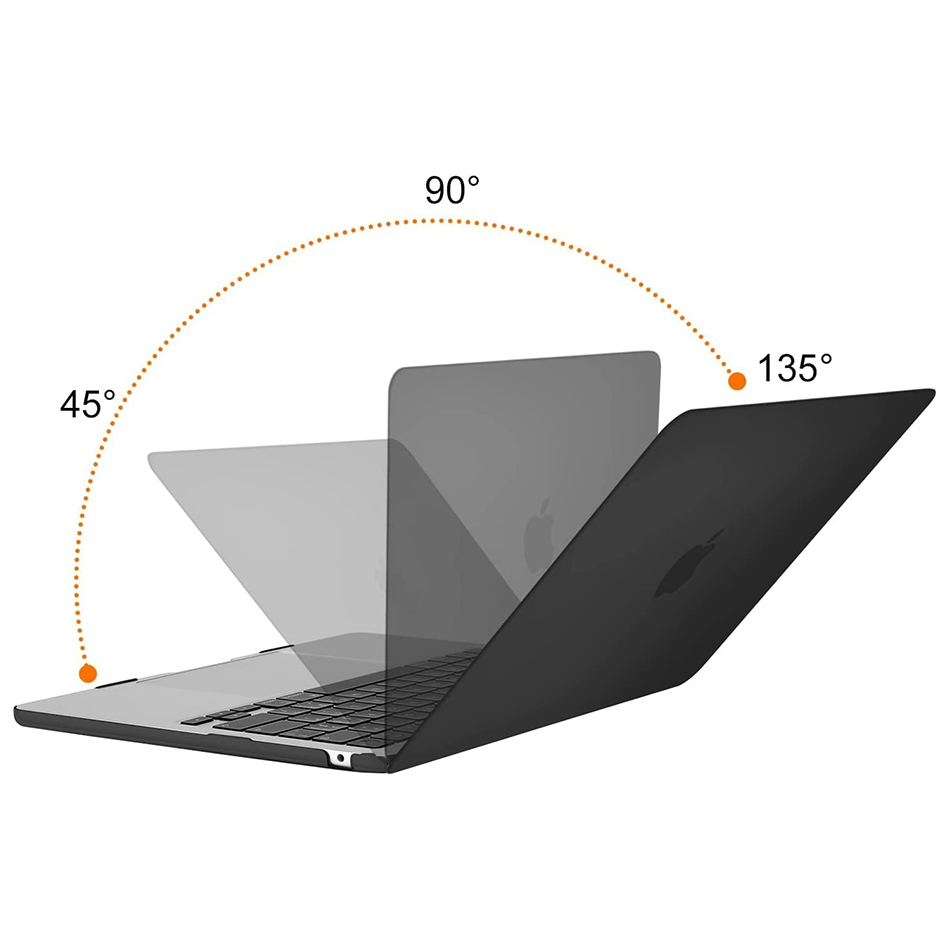 Frosted Hard Case for Apple MacBook Air 13inch 2024 (Black)