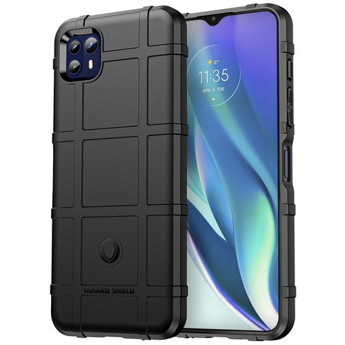 Anti-Shock Grid Texture Tough Case for Motorola Moto G50 5G - Black