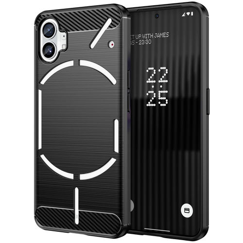 Flexi Slim Carbon Fibre Case for Nothing Phone (1) - Brushed Black
