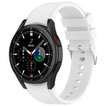 Sport Silicone Band for Samsung Galaxy Watch6 / 6 Classic / 5 / 5 Pro / 4 - White