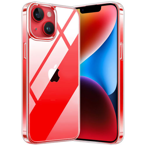Hybrid Fusion Shockproof Hard Case for Apple iPhone 14 - Clear (Gloss Grip)
