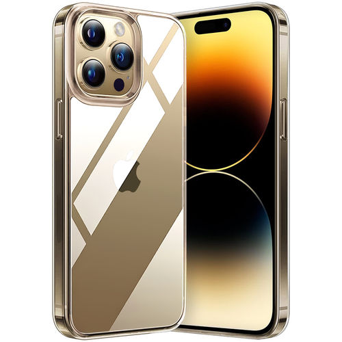 Hybrid Fusion Shockproof Hard Case for Apple iPhone 14 Pro - Clear (Gloss Grip)