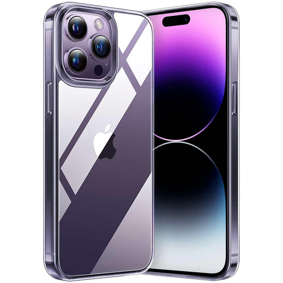 Hybrid Fusion Shockproof Case for Apple iPhone 14 Pro Max (Clear)