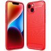 Flexi Slim Carbon Fibre Case for Apple iPhone 14 - Brushed Red