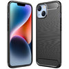 Flexi Slim Carbon Fibre Case for Apple iPhone 14 Plus - Brushed Black