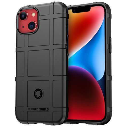 Anti-Shock Grid Texture Shockproof Case for Apple iPhone 14 - Black