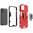 Slim Armour Shockproof Case / Finger Ring / Holder Stand for Apple iPhone 14 - Red