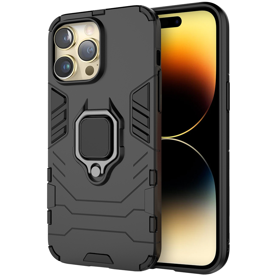 Gold Ring Holder Iphone Case With Finger Ring Gold Electroplated