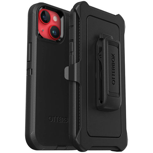 OtterBox Defender Shockproof Case / Belt Clip for Apple iPhone 14 / 13 - Black