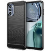 Flexi Slim Carbon Fibre Case for Motorola Moto G62 - Brushed Black