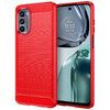 Flexi Slim Carbon Fibre Case for Motorola Moto G62 - Brushed Red