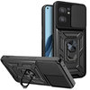 Heavy Duty Shockproof Case / Slide Camera Cover for Oppo Find X5 Lite - Black