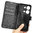 Leather Wallet Case & Card Holder Pouch for Oppo Reno8 - Black