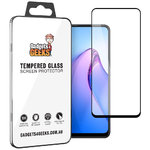 Full Coverage Tempered Glass Screen Protector for Oppo Reno8 - Black