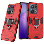 Slim Armour Shockproof Case / Finger Ring / Holder Stand for Oppo Reno8 Pro - Red