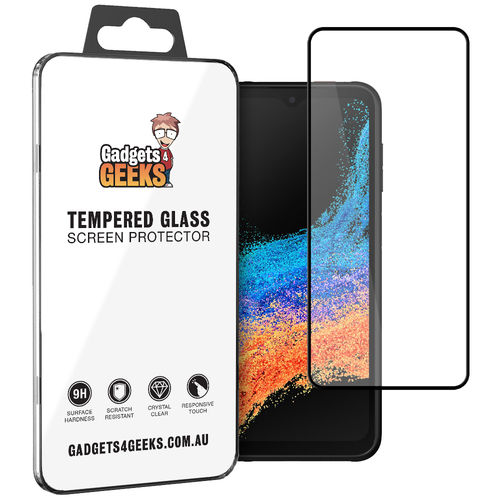 Full Coverage Tempered Glass Screen Protector for Samsung Galaxy XCover6 Pro - Black