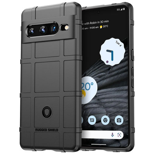 Anti-Shock Grid Texture Shockproof Case for Google Pixel 7 Pro - Black