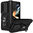 Slim Armour Shockproof Case / Slide Cover / Ring Stand for Samsung Galaxy Z Fold4 - Black