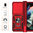 Slim Armour Shockproof Case / Slide Cover / Ring Stand for Samsung Galaxy Z Fold4 - Red