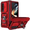 Slim Armour Shockproof Case / Slide Cover / Ring Stand for Samsung Galaxy Z Fold4 - Red