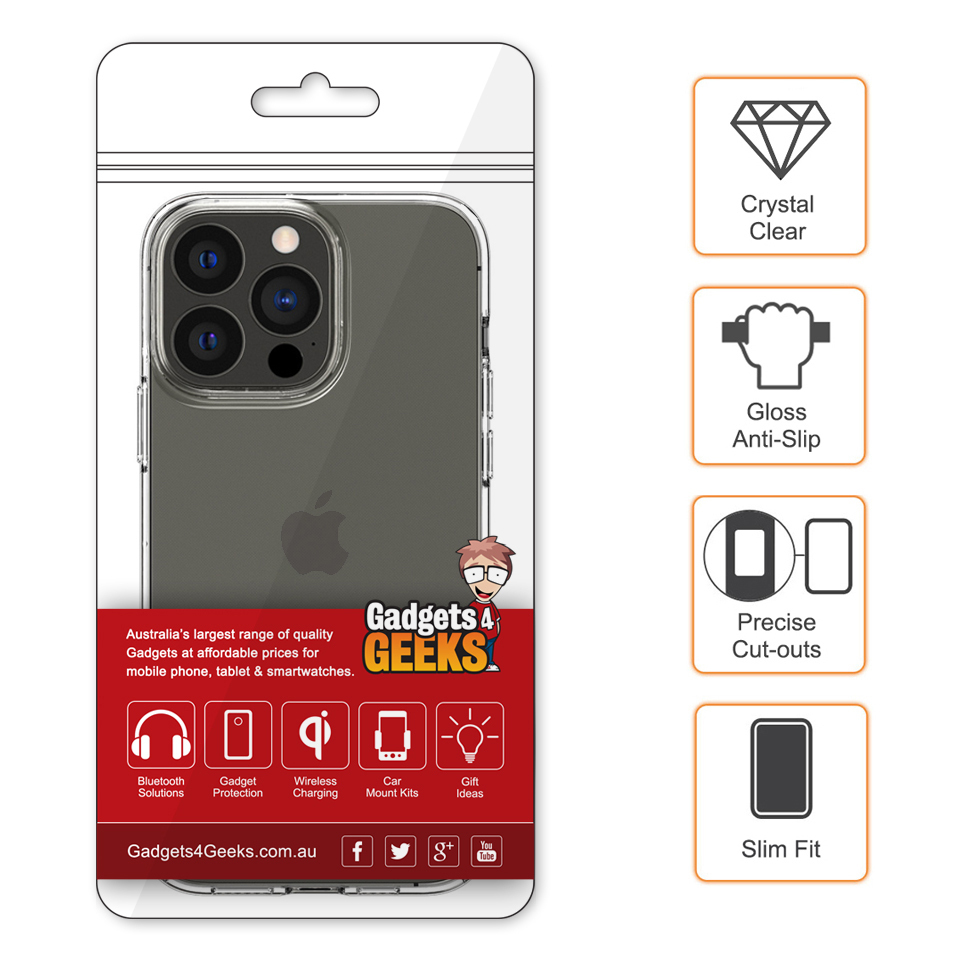 Flexi Slim Gel Case for Apple iPhone 14 Pro - Clear (Gloss Grip)