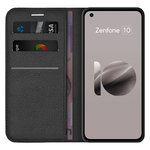 Leather Wallet Case & Card Holder Pouch for Asus Zenfone 9 / 10 - Black