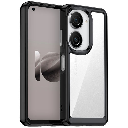 Hybrid Acrylic Tough Shockproof Case for Asus Zenfone 9 / 10 - Black (Frame)