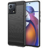 Flexi Slim Carbon Fibre Case for Motorola Edge 30 Fusion - Brushed Black