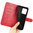 Leather Wallet Case & Card Holder Pouch for Motorola Edge 30 Ultra - Red