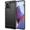 Flexi Slim Carbon Fibre Case for Motorola Edge 30 Ultra - Brushed Black