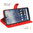 Leather Wallet Case & Card Holder Pouch for Nokia G60 - Red