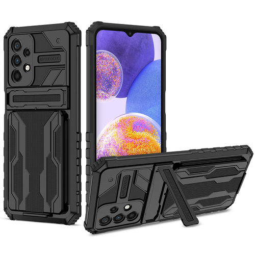 Tough Armour Slide Case / Card Slot Holder / Kickstand for Samsung Galaxy A23