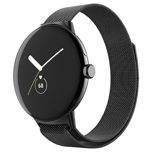 Milanese Loop Magnetic Stainless Steel Band for Google Pixel Watch / Watch 2 - Black