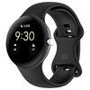 Sport Plus Silicone Band Wrist Strap for Google Pixel Watch 3 / 2 / 1 (41mm) - Black