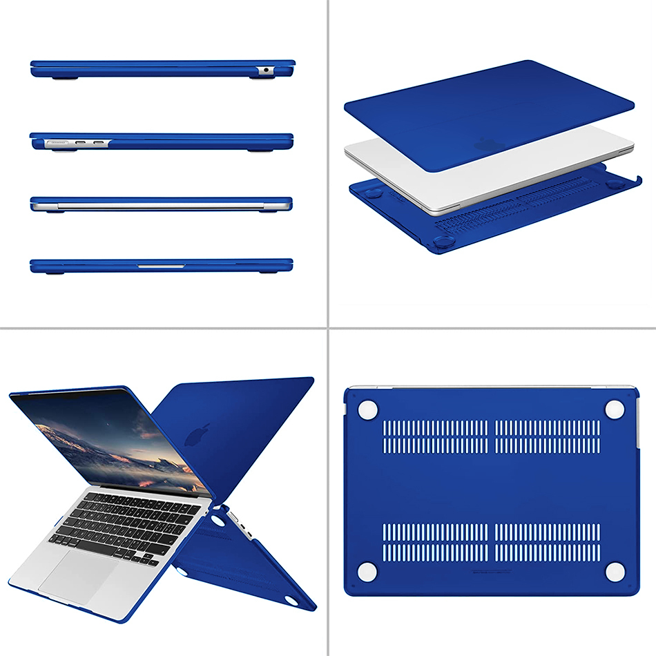 Frosted Hard Case for Apple MacBook Air 13inch 2024 (Dark Blue)