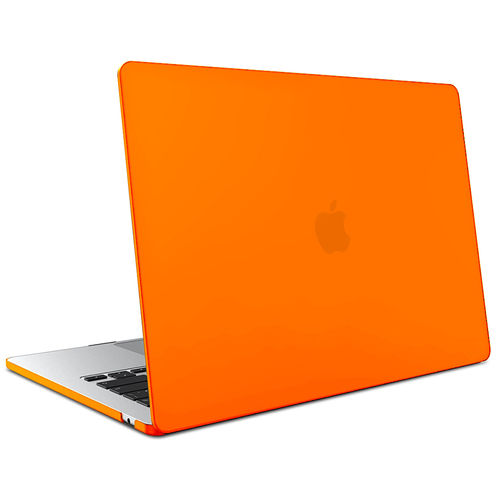 Frosted Hard Shell Case for Apple MacBook Air (13-inch) 2025 / 2024 / 2022 - Orange (Matte)