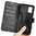 Leather Wallet Case & Card Holder Pouch for Motorola Edge 30 Neo - Black