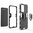 Slim Armour Shockproof Case / Finger Ring Holder for Oppo A57 4G - Black