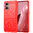 Flexi Slim Carbon Fibre Case for Oppo Reno8 Lite - Brushed Red