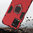 Slim Armour Shockproof Case / Finger Ring Holder for Vivo Y21 / Y21s / Y33s - Red